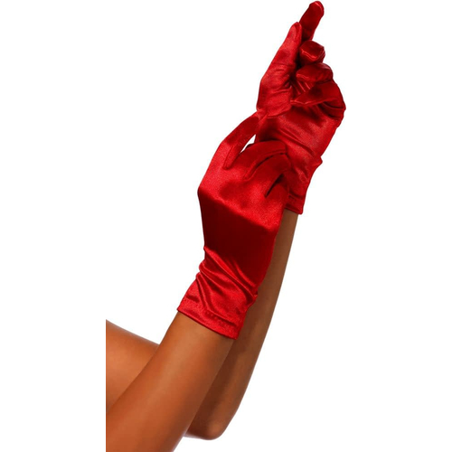 Red Satin Gloves