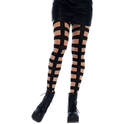 Caged in Strappy Illusion Tights