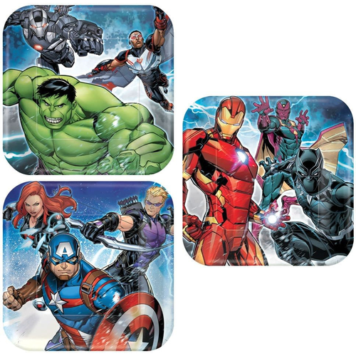 Avengers 7In Plates 8 Pack