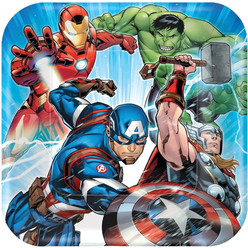Avengers 9In Plates 8 Pack