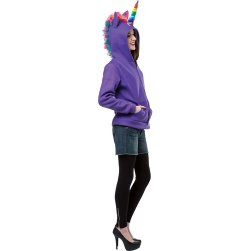 Hoodie Unicorn Purple Adult