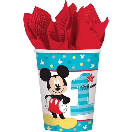 Mickey 1St Cups 9Oz 8 Pack