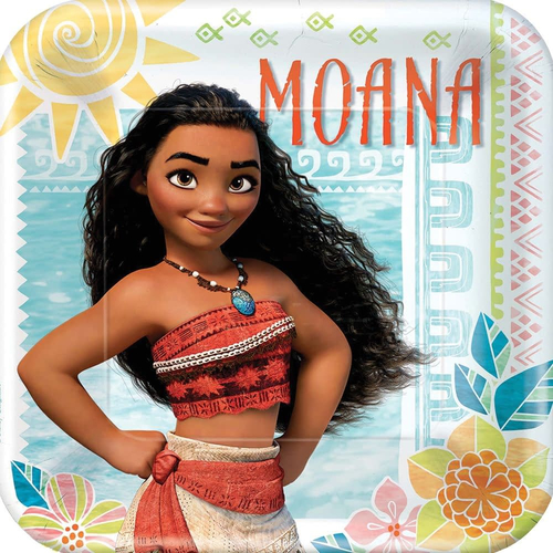 Moana Square Plate 9In 8 Pack