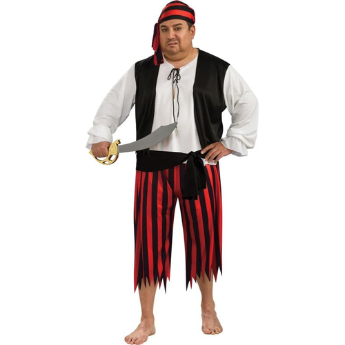 Striped Pirate Adult Costume