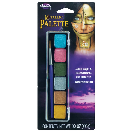 6 color Metallic Make up Palette