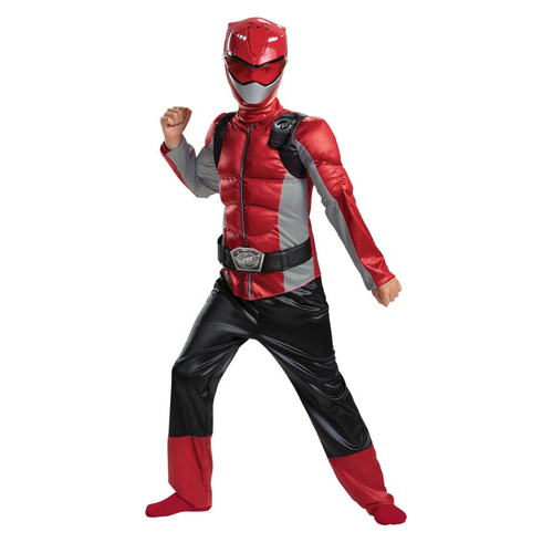 Boys Red Ranger Costume with muscles - Power Rangers