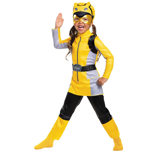 Girls Yellow Ranger Costume with muscles - Power Rangers