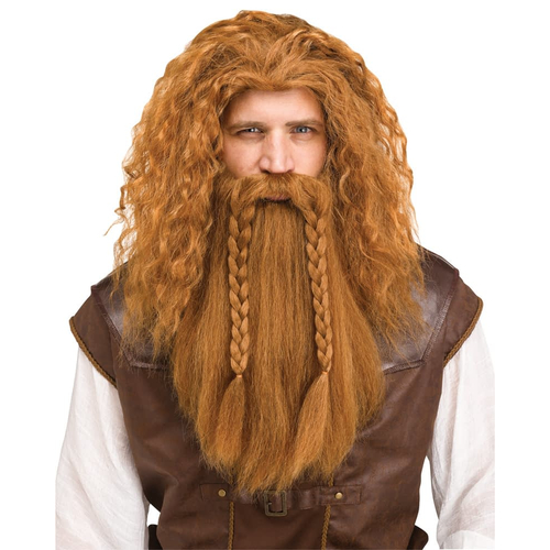 Viking Wig & Beard Auburn