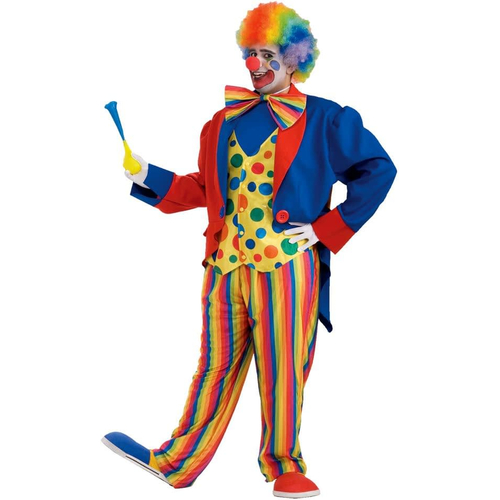 Bright Clown Adult Plus Size Costume