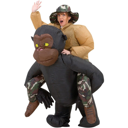 Inflatable Riding Gorilla Adult Costume