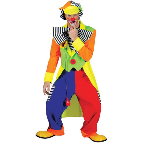 Striped Clown Adult Costume