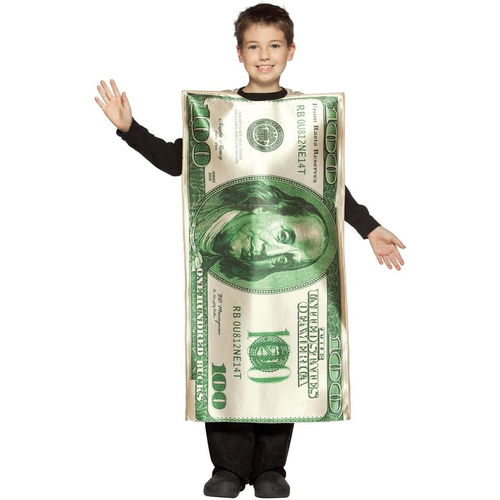 100$ Bill Child Costume