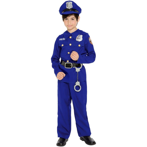Blue Police Officer Child Costune