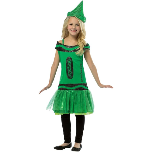 Crayola Pencil Sequin Green Child Costume