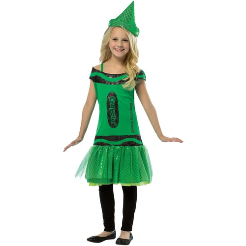 Crayola Pencil Sequin Green Costume For Kids
