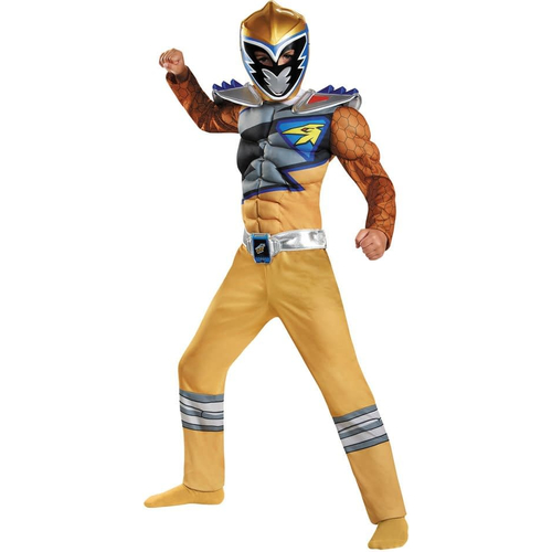Dino Gold Ranger Muscle Child Costume