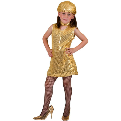 Disco Dress Child Gold