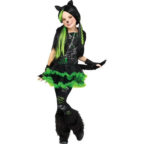 Green Cat Child Costume