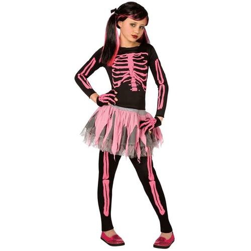 Pink Skeleton Child Costume