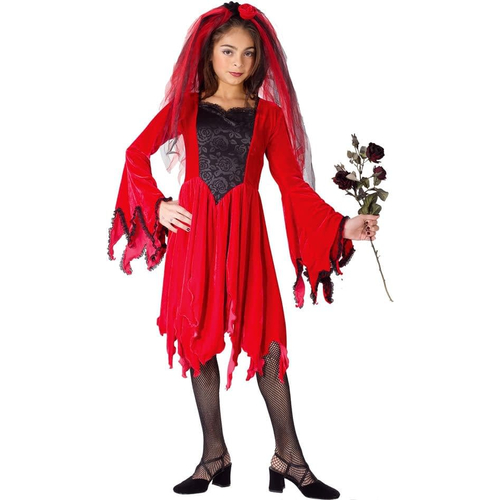Red Bride Child Costume
