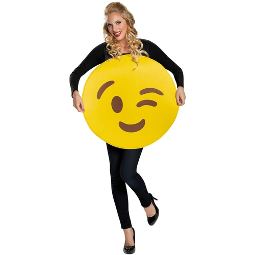 Emoji Wink Adult Costume