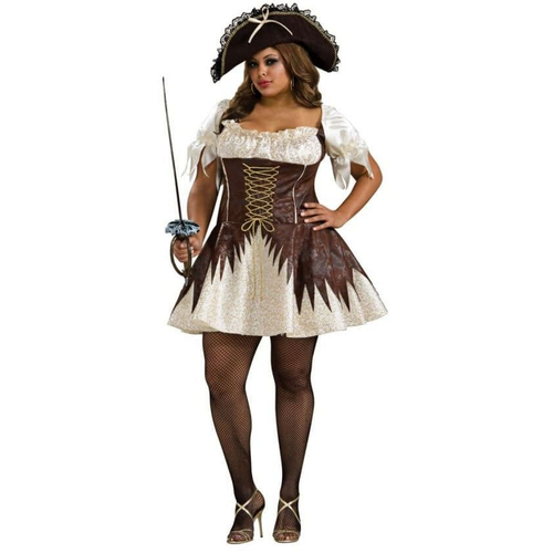 Pirate Brown Adult Costume Plus
