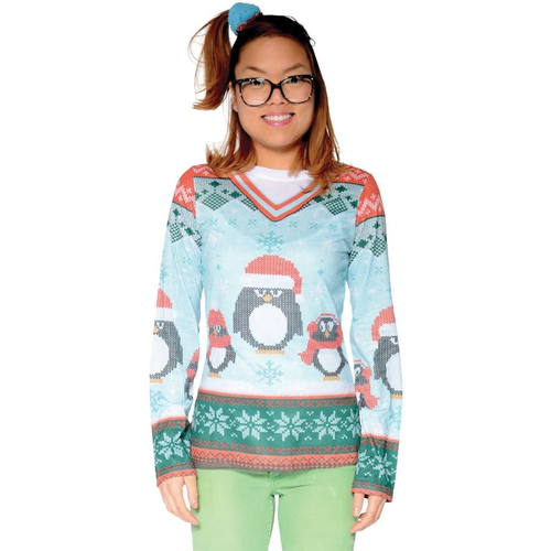 Ugly Christmas Penguin Sweater Adult