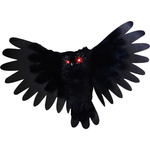 Animated Black Owl