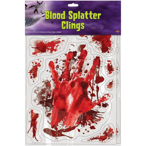 Blood Splatter Clings. Walls, Doors, Windows Decoration.