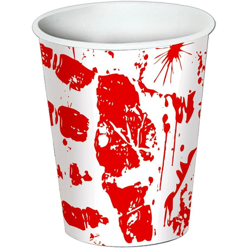 Bloody Handprints Cups. Table Decorations.