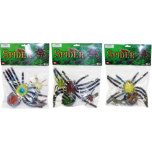 Colourful Rubber Spiders