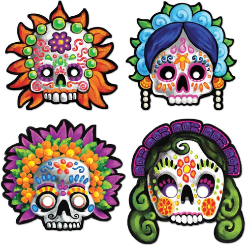 Day Of The Dead Masks. Holiday Decoration.