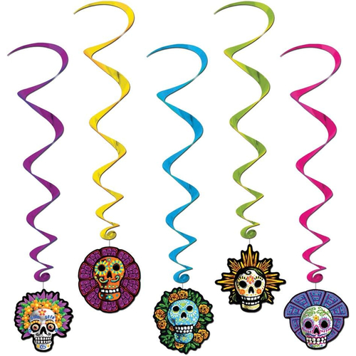 Day Of The Dead Whirls. Holiday Decoration.