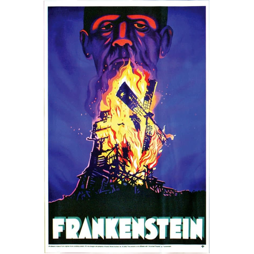 Frankenstein Poster Cling. Walls, Doors, Windows  Decorations.