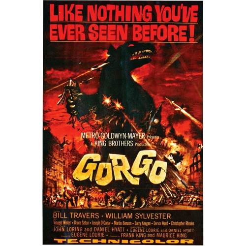 Gorgo Movie Poster Cling. Walls, Doors, Windows Decoration.