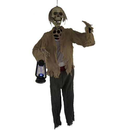 Skeleton With Lantern. Halloween Props.