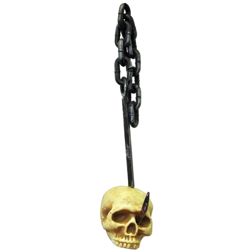 Skull On Meat Hook. Halloween Head.