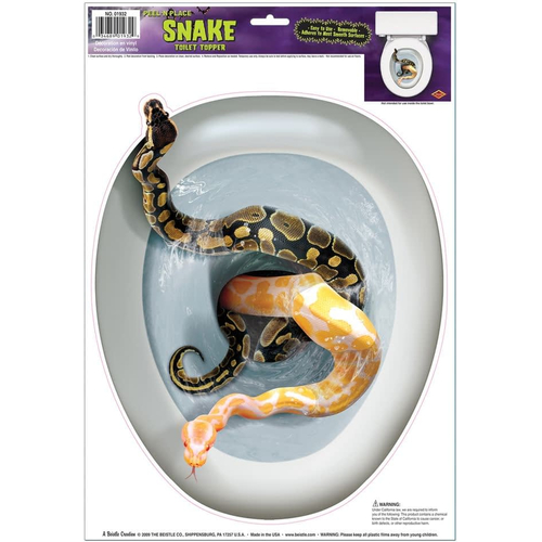 Snake Toilet Topper Peel. Halloween Decoration.