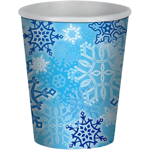 Snowflake Beverage Cups. Christmas Decorations.