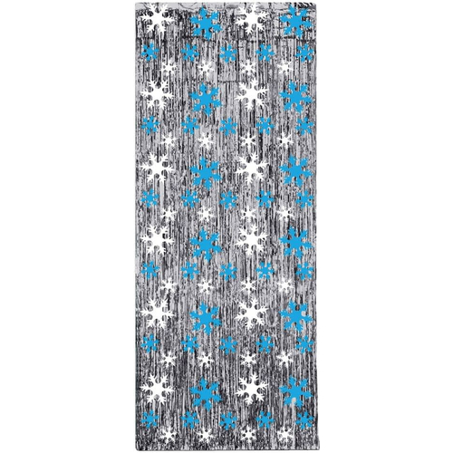Snowflake Curtain. Holiday Decorations.