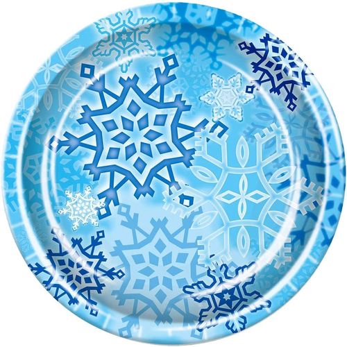 Snowflake Plates. Christmas Decorations.
