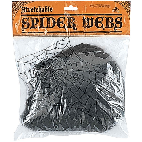 Stretchable Black Web. Webs And Cloth.