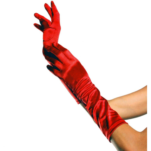 Gloves Elbow Length White