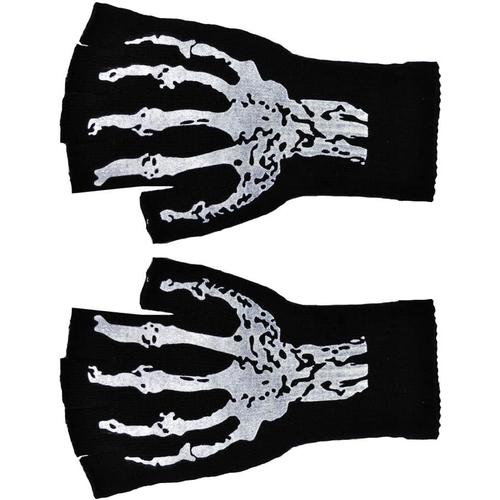 Gloves Short Fingerless W Skel