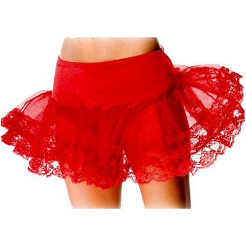 Petticoat Red Lace Bottom