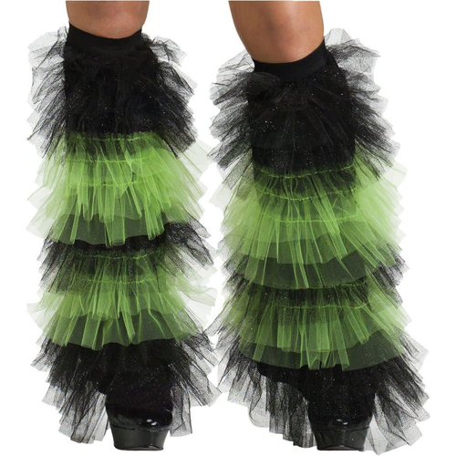 Boot Covers Tulle Ruffle Bk Gr