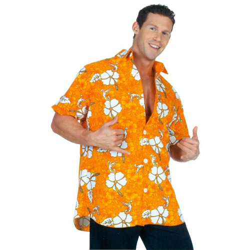 Hawaiian Shirt Orange Ad One S