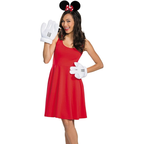 Minnie Mouse Ears Gloves Adult