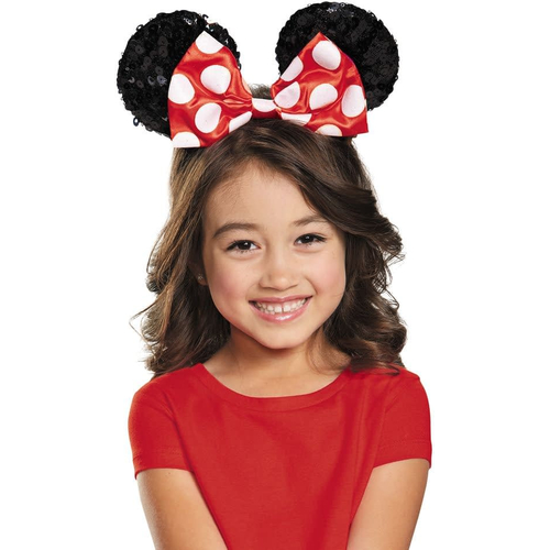 Minnie Red Child Sequin Ears