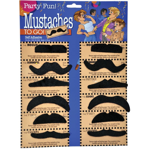Mustache Card Of 12 Eq 1